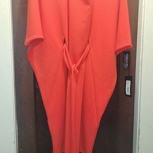 Gabriel Union sz Leg Red belted dress